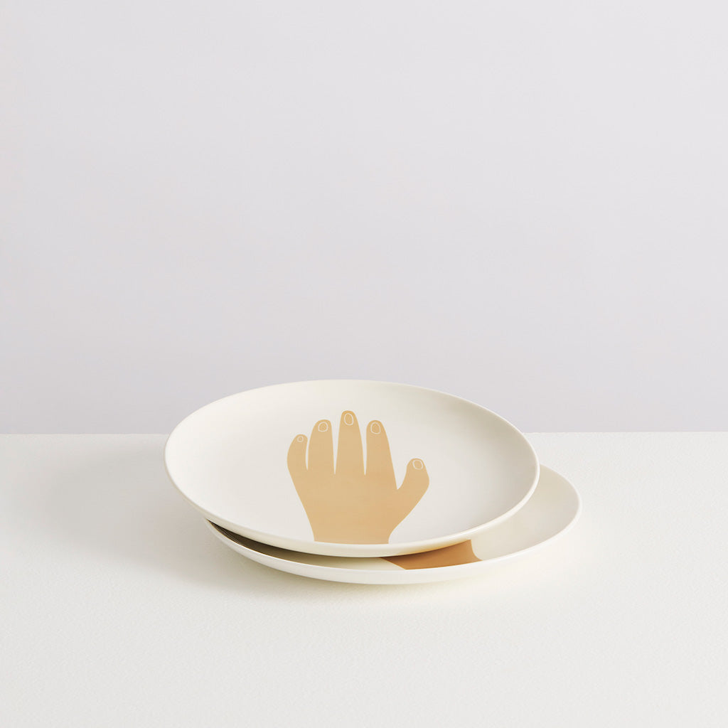 Les Mains Dinner Plates | Beige